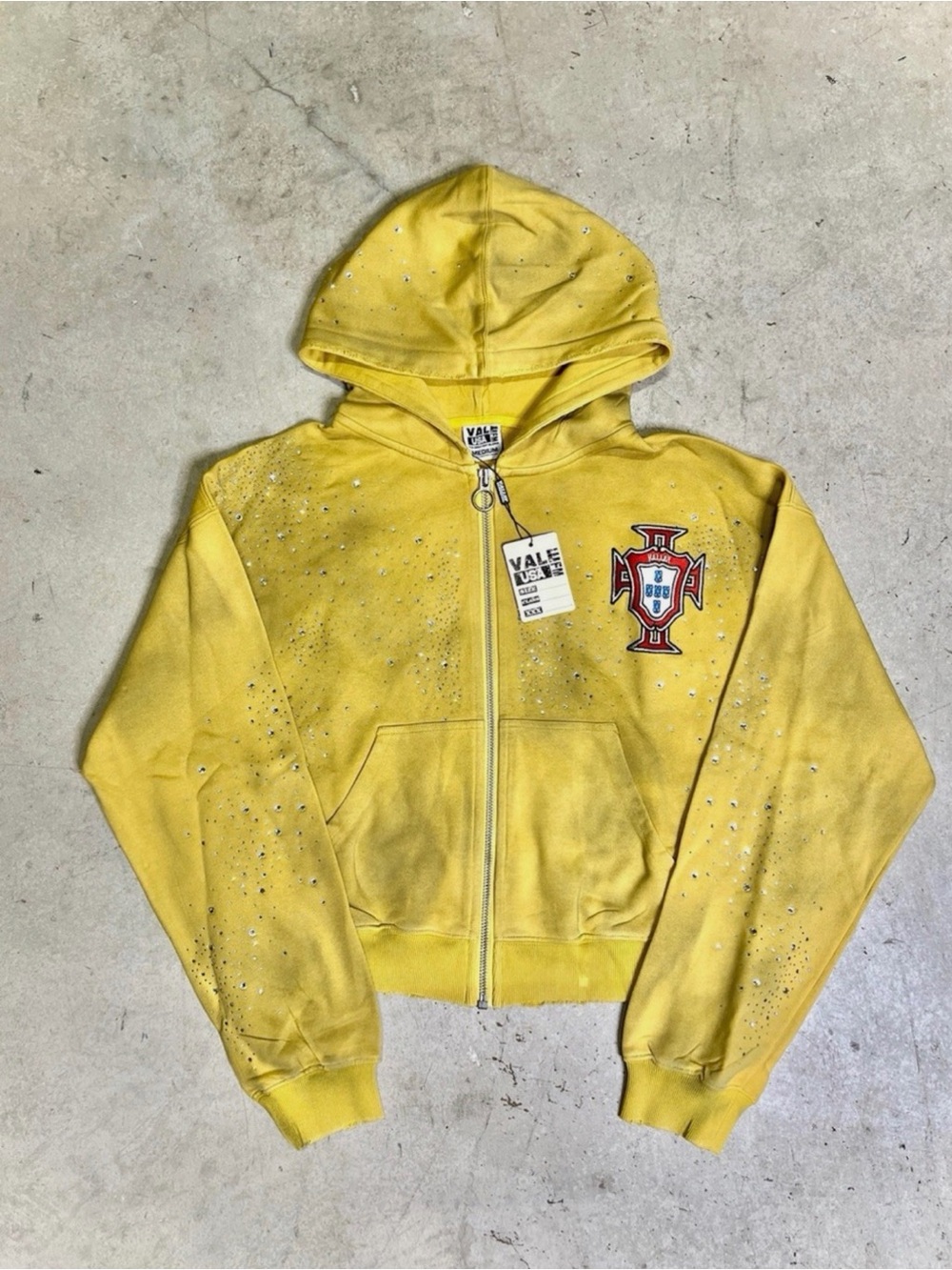 Vale zip up hoodie yellow valley dream